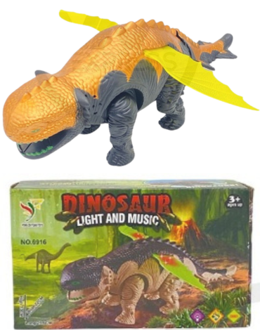 Mini Dinosaurios Lomo Dorado Led x 4 Unds