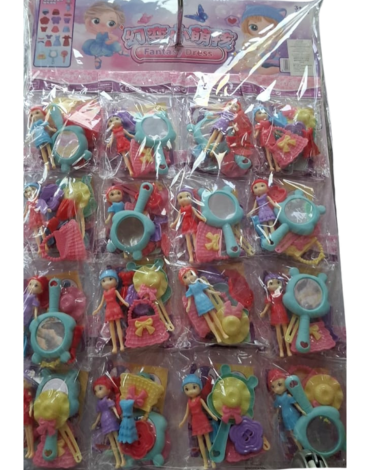 2 Set de Mini muñecas con Accesorios (1 Set : 20 PCS)