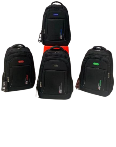 Mochila Color Negra  x 6 Unds. Medidas: 52x 36 x 16 cm aprox.