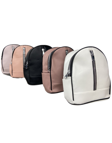Mochila Eco Cuero Colores Surtidos x 3 Unds.