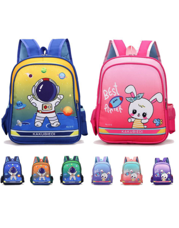 Mochila Escolar Infantil Colores Surtidos x 6 Unds.Medida: 26 x 12 x 32 cm aprox.