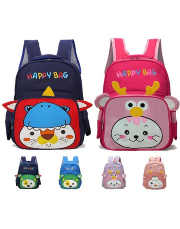 Mochila Escolar Infantil Colores Surtidos x 6 Unds.Medida:28 x 15 x 38 cm aprox.