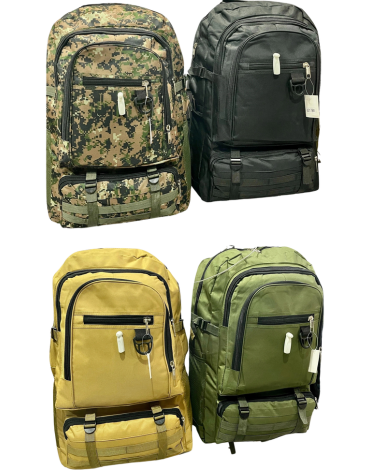 Mochila Militar Colores Surtidos  x 12 Unds. Medida: 65 x 40 cm aprox.