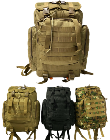Mochila Militar Modelos Surtidos  x 12 Unds. Medida: 50 x 35 cm aprox.