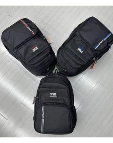 Mochila Negra Colores Surtidos x 12 Unds. Medida: 48 x 32 x 16 cm aprox.