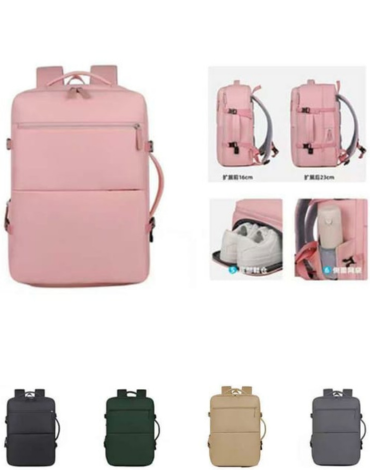 Mochila para Viaje Colores Surtidos x 6 Unds. Medida: 45 x 31 x 15 cm aprox.