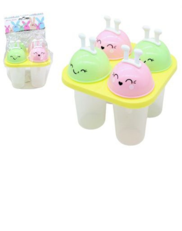 6 Set de Molde para Helado Colores Surtidos. Medida:11 x 11 cm aprox.(1 Set Trae: 4 PCS)