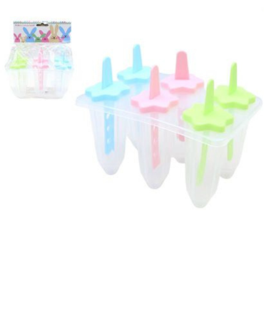 6 Set de Molde para Helado Colores Surtidos. Medida:10 x 16 cm aprox.(1 Set Trae: 6 PCS)
