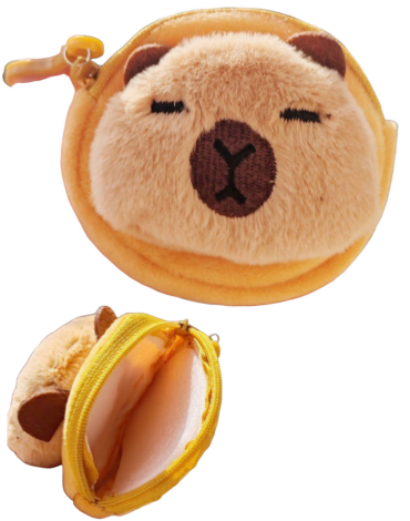 Monederos Peluche Capybara x 12 Unds.