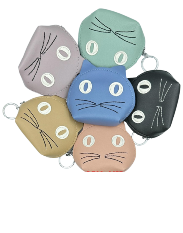 Monederos Gatito Colore Surtidos  x 6 Unds.