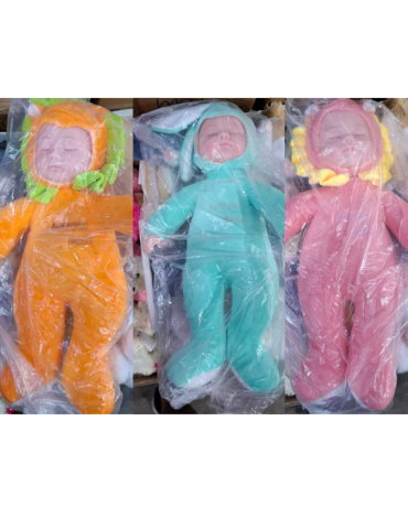 Muñeca en Bolsa con Sonido Colores Surtidos x 4 Unds.