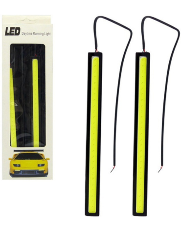 10 Set de Neblineros Led Cob 30W Luz Blanca (1 Set Trae 2 PCS) Medida: 17 x 1.5 cm aprox.