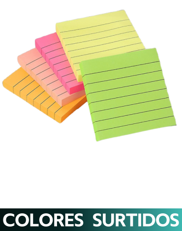 Nota Adhesiva Colores Surtidos x 12 Und. Medidas :76 x76 MM