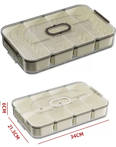 Caja Organizador para Refrigerador x 3 Unds.Medida: 34 x 21 x 6 cm aprox.