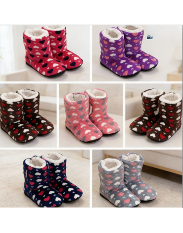 Pantubotas Corazones Colores Surtidos x 36 Pares. Talla: 36 - 41