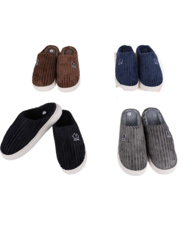 Pantuflas de Hombre Colores Surtidos x 48 Pares. Talla: 40-41 / 42-43 / 44-45