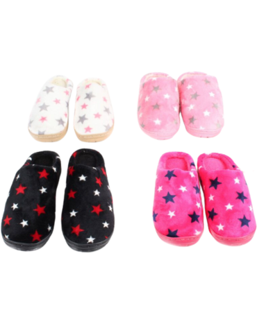Pantuflas de Mujer Colores Surtidos x 36 Pares Tallas: 36 al 41