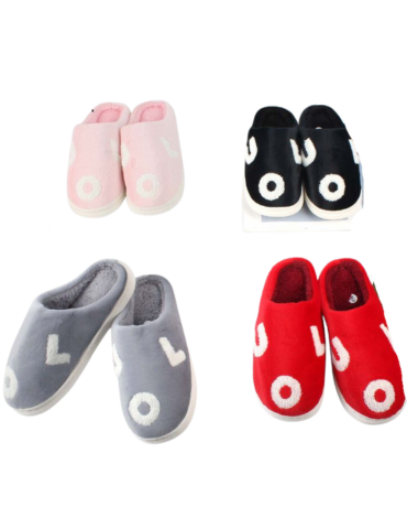 Pantuflas de Mujer Colores Surtidos x 36 Pares Tallas: 36 al 41