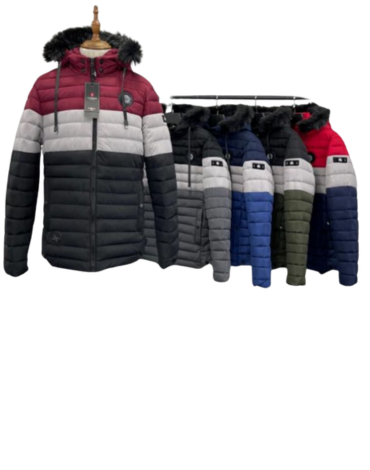 Parka  de Hombre con Gorro Desmontable x 12  Unds. Tallas: 3XL a la  6 XL