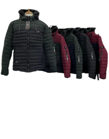 Parka  de Hombre con Gorro Desmontable x 12  Unds. Tallas: 3XL a la  6 XL