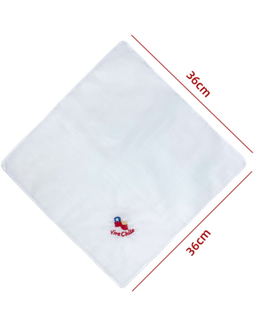 Pañuelo de Cueca Diseño Bandera - Viva Chile x 12 Unds. Medida: 36 x 36 cm aprox.