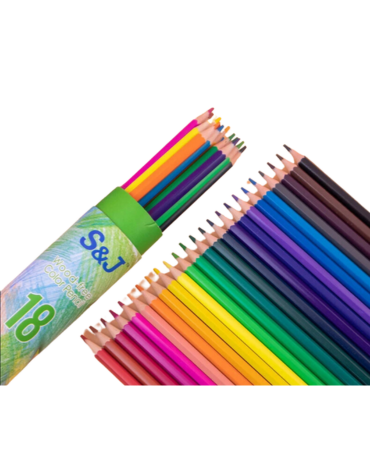 12 Set de Lápices de Colores (Cada Set Trae 18 Pcs)