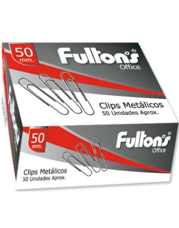 12 Set de Clip Metálico Fultons 50 MM.(1 Set trae: 50 PCS)