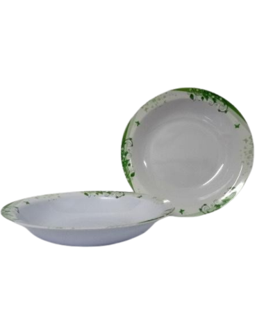 Plato Hondo de Melamina con Diseño x 6 Unds. Medida: 23 cm aprox.