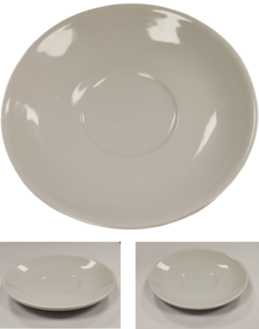 Mini Plato de Loza Color Blanco x 12 Unds.