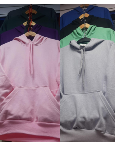 Polerón de Algodón Unisex (Puede Elegir Talla y Color) x 4 Unds. Tallas: S - M - L - XL