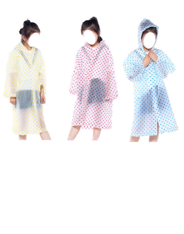 Capa para Lluvia  Capucha Impermeable Infantil Única x 12 Unds.Medida: 110 x 55 x 55 cm aprox