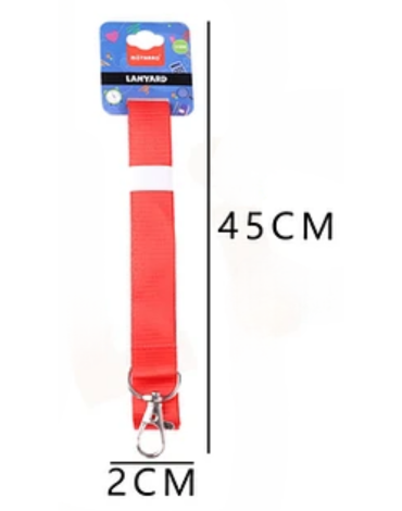Porta Credencial Color Rojo x 24 Unds. Medida: 2 x 45 cm aprox