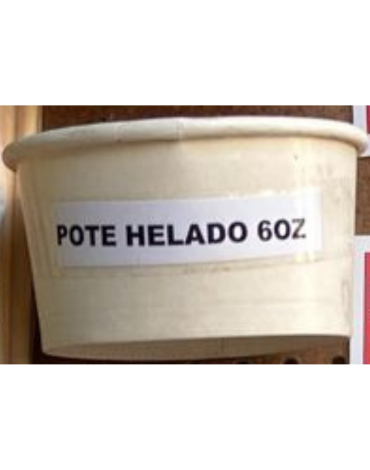 6 Set de Envase para Helados.Medida: 6 oz (1 Set Trae 50 PCS)
