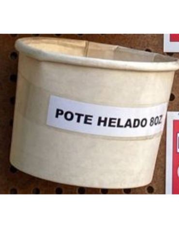 6 Set de Envase para Helados.Medida: 8 oz (1 Set Trae 50 PCS)