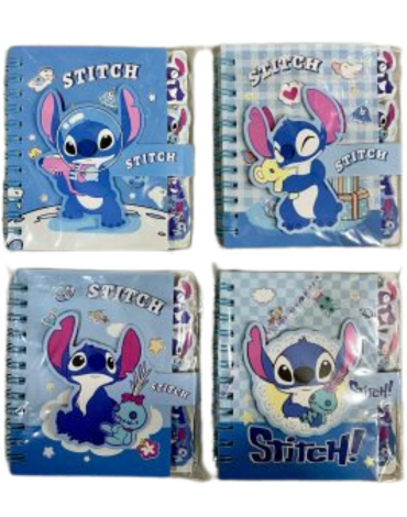 Libreta Chica Stitch Modelos Surtidos x 4 Unds.