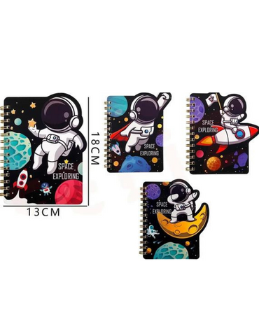 Cuaderno Astronauta B6 Modelos Surtidos x 12 Unds. Medidas: 13 x 18cm aprox