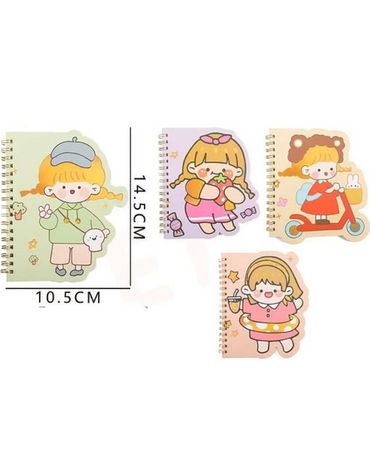 Cuaderno Girls A6 Modelos Surtidos x 12 Unds. Medidas: 10 x 14cm aprox