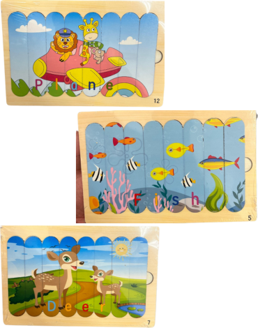 Juego Puzzles de Dibujos x 12 Unds.