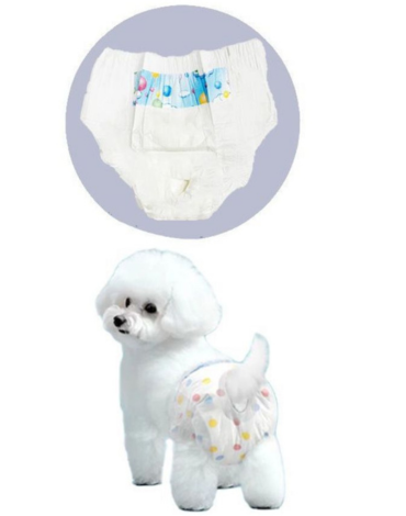 4 Set de Pañal para Macotas (1 Set Trae 10 Pcs) Talla: XS  (24 - 32 cm /1 a 3 kg)