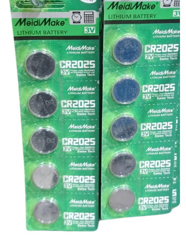 10 Pack de Pila CR2025- 3 V Litio Tipo Botón (1 Set Trae 5 PCS)