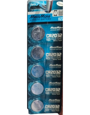 10 Pack de Pila CR2032- 3 V Litio Tipo Botón (1 Set Trae 5 PCS)