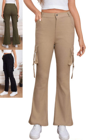 Pantalón Cargo de Mujer Colores Surtidos x 12 Unds Talla: S / M - M / L - XL / XXL