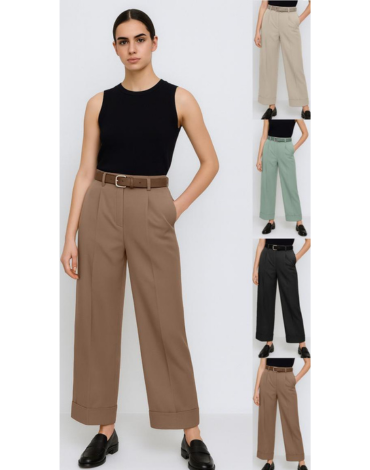 Pantalón de Vestir Dama Liso x 12 Unds. Talla: S / M - L /  XL