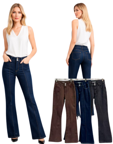 Pantalón de Mujer Jeans Colores Surtidos x 12 Unds. Talla: S - M - L