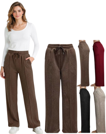 Pantalón de Mujer con Polar Colores Surtidos x 12 Unds. Talla: S / M - M / L