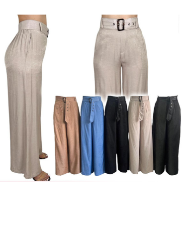 Pantalón Satinado de Dama Colores Surtidos x 15 Unds.Talla: S/ M - M / L - L XL