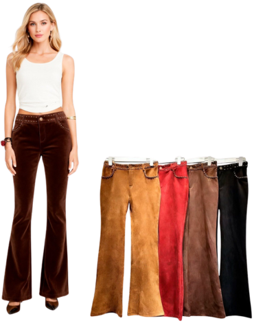 Pantalón Gamuza de Mujer Colores Surtidos x 12 Unds. Talla: S - M - L