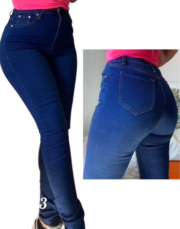 Pantalón Jeans Elasticado con Push Up de Mujer Color Único x 6 Unds. Tallas: 36 - 38 - 40 - 42