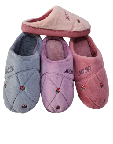 Pantuflas de Mujer sin Talón Colores Surtidos  x 48 Pares Tallas: 36 al 41
