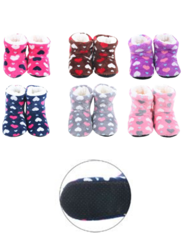 Pantuflas de Niña Colores Surtidos x 12 Pares. Talla: 30 al 35
